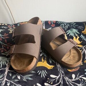 Birkenstock Taupe Double Strap Sandals 42